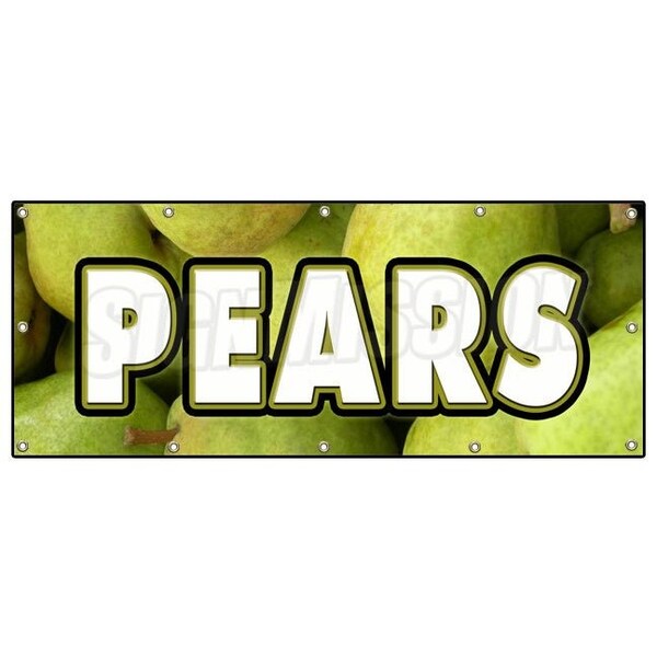 PEARS BANNER SIGN fresh picked fruit stand farm produce farmers market